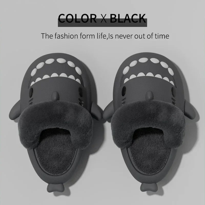RSLIDES™: Shark Cozy Fur Slippers