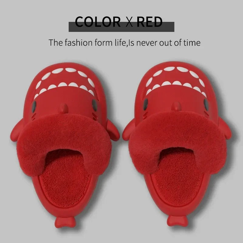 RSLIDES™: Shark Cozy Fur Slippers