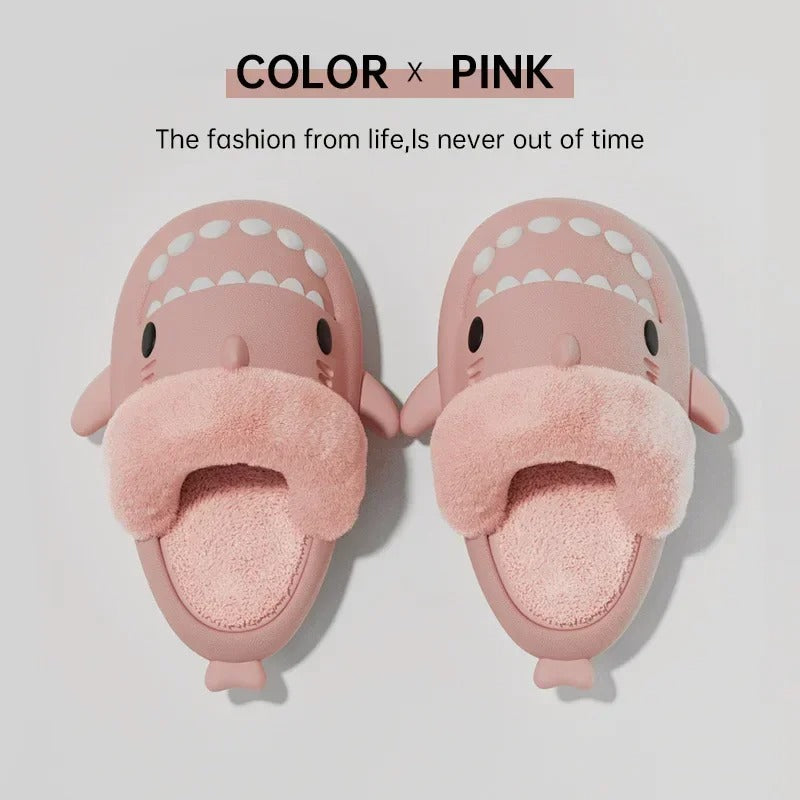 RSLIDES™: Shark Cozy Fur Slippers