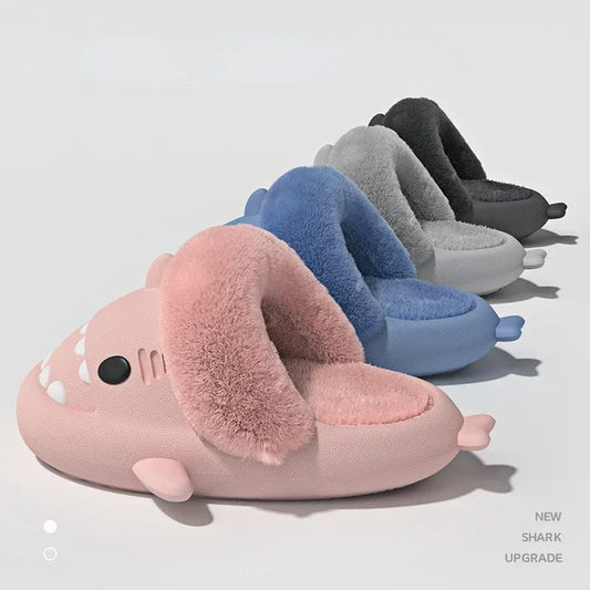 RSLIDES™: Shark Cozy Fur Slippers